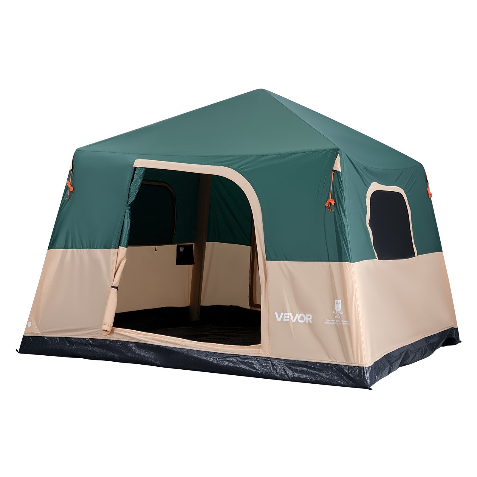 VEVOR Tienda de Campaña Inflable para 4-6 Personas, Tienda de Campaña de Inflado Automático con Batería Recargable, Impermeable y Portátil con Bolsa de Almacenamiento, para Familia Viajes Acampada