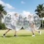 VEVOR Bola de choque inflable Bola de choque de parachoques 1 pieza 1,5 m x 1,2 m Bola de colisión humana Bola de rebote de burbujas de cuerpo de PVC Bola de parachoques inflable transparente