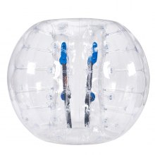 VEVOR Bola de choque inflable Bola de choque de parachoques 1 pieza 1,5 m x 1,2 m Bola de colisión humana Bola de rebote de burbujas de cuerpo de PVC Bola de parachoques inflable transparente