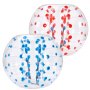 VEVOR 2 pelotas de parachoques inflables de 1,5 m x 1,2 m, pelota de rebote inflable con cuerpo de PVC para actividades al aire libre, pelota de parachoques inflable de puntos rojo y azul