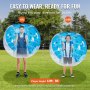 VEVOR Bola de Parachoques Inflable Bola de Zorb de Sumo de Cuerpo de 1,5m para Adolescentes y Adultos Bolas de Burbujas de hámster Humano de PVC de 0,8 mm de Grosor para Juegos de Equipo al Aire Libre