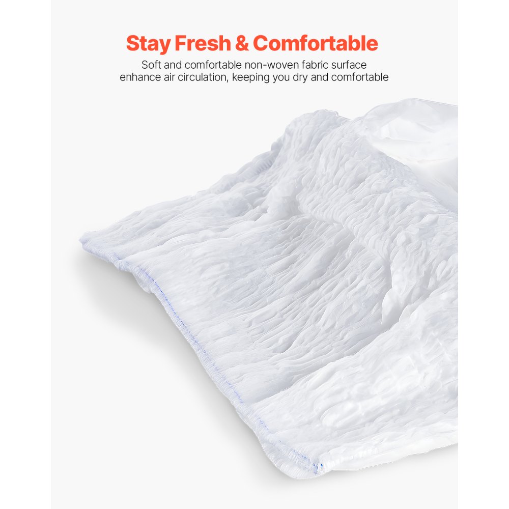 VEVOR Ropa Interior para Adultos para Incontinencia, 1000 ml Alta Absorción, Previene Eficazmente las Fugas Laterales, con Puños Antifugas e Indicador Humedad, Talla L, 64 uds, 700 x 800 x 20 mm