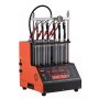 VEVOR Limpiador de Inyectores de Combustible de 6 Cilindros Máquina de Limpieza Ultrasónica 28 kHz Ajustable a 12 V/70 V/120 V para EFI/FSI/GDI, con Válvula de Drenaje para Coches, Motocicletas