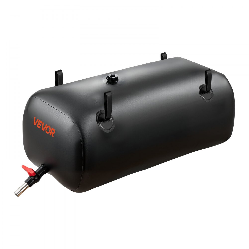VEVOR ​Vejiga del Almacenamiento de Agua con Válvula 113 L, Bolsa de Agua de PVC Doble Capa 1000D, Portátil y Plegable, Resistente a Fugas, para Autocaravanas, Camiones, Uso en Exteriores, Negro