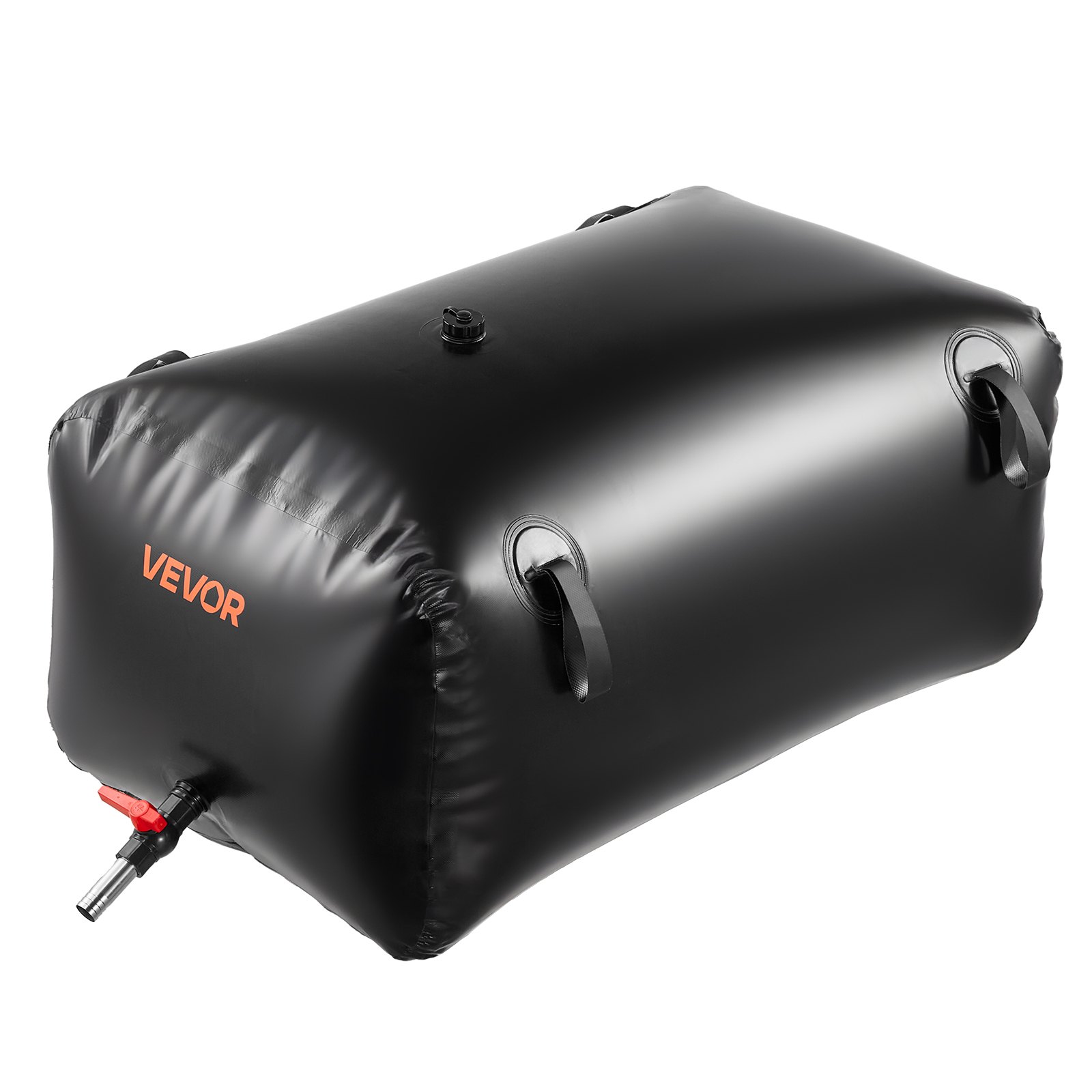 VEVOR ​Vejiga del Almacenamiento de Agua con Válvula 240 L, Bolsa de Agua de PVC Doble Capa 1000D, Portátil y Plegable, Resistente a Fugas, para Autocaravanas, Camiones, Uso en Exteriores, Negro