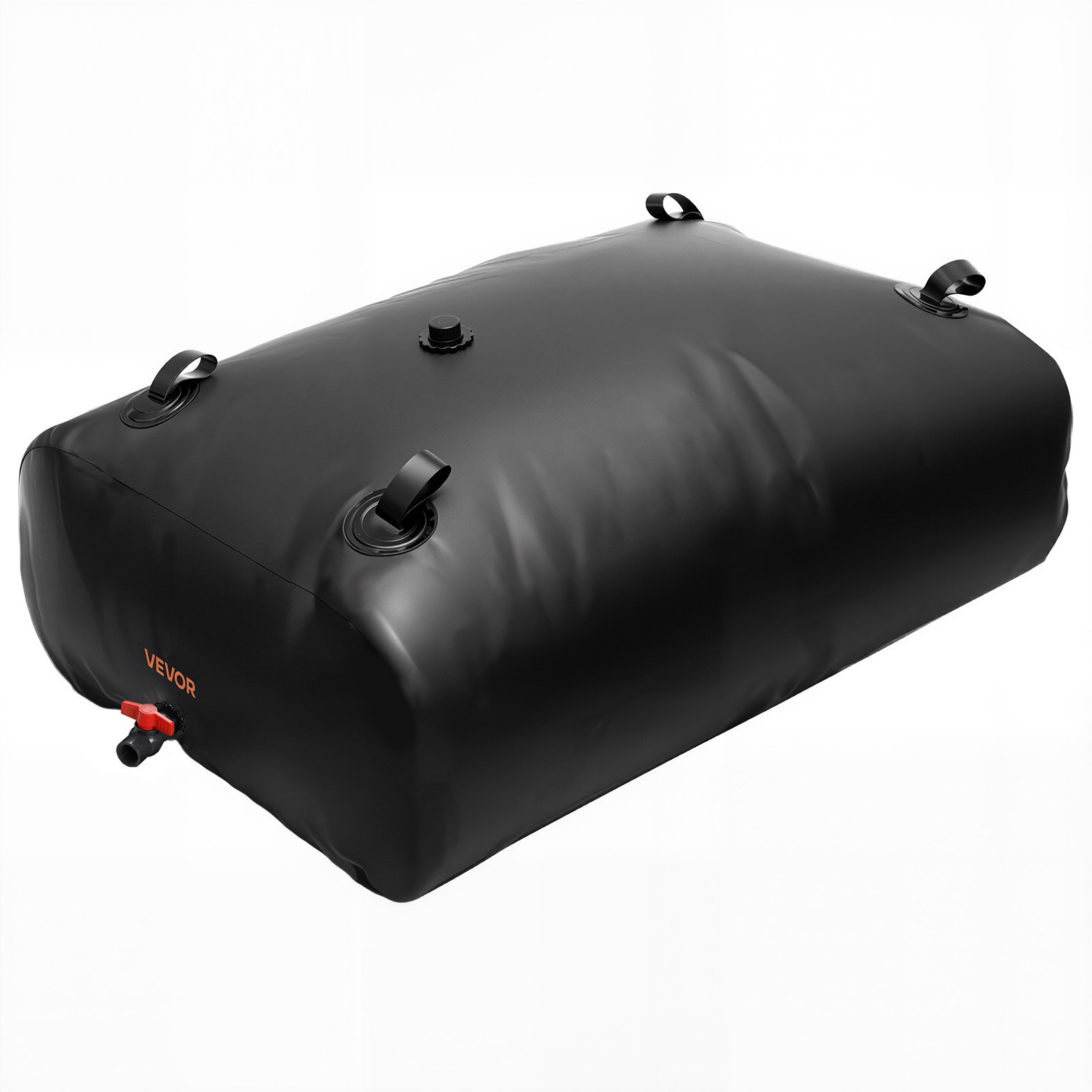 VEVOR Tanque de Agua Blanda, Depósito de Agua Flexible Plegable de PVC 1000D, Bolsa Flexible Portátil de Gran Capacidad de 330 L para Riego de Jardines, Camping y Prevención de Incendios, Negro
