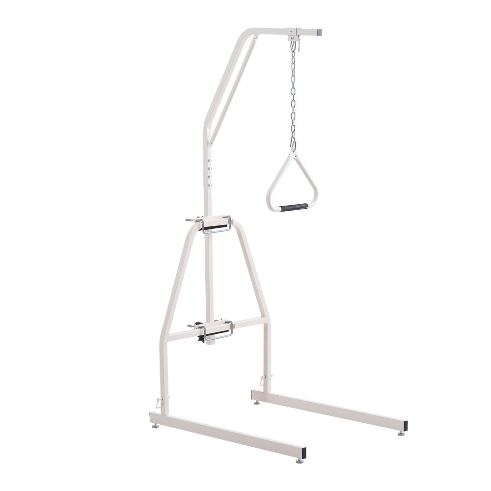 VEVOR Barra de Trapecio para Movilidad en la Cama, con Abrazaderas y Soporte de Suelo, Capacidad 113 kg, Ideal para Personas Mayores, Pacientes y Personas con Discapacidad, 1050 x 730 x 1880 mm
