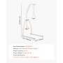 VEVOR Barra de Trapecio para Movilidad en la Cama, con Abrazaderas y Soporte de Suelo, Capacidad 113 kg, Ideal para Personas Mayores, Pacientes y Personas con Discapacidad, 1050 x 730 x 1880 mm