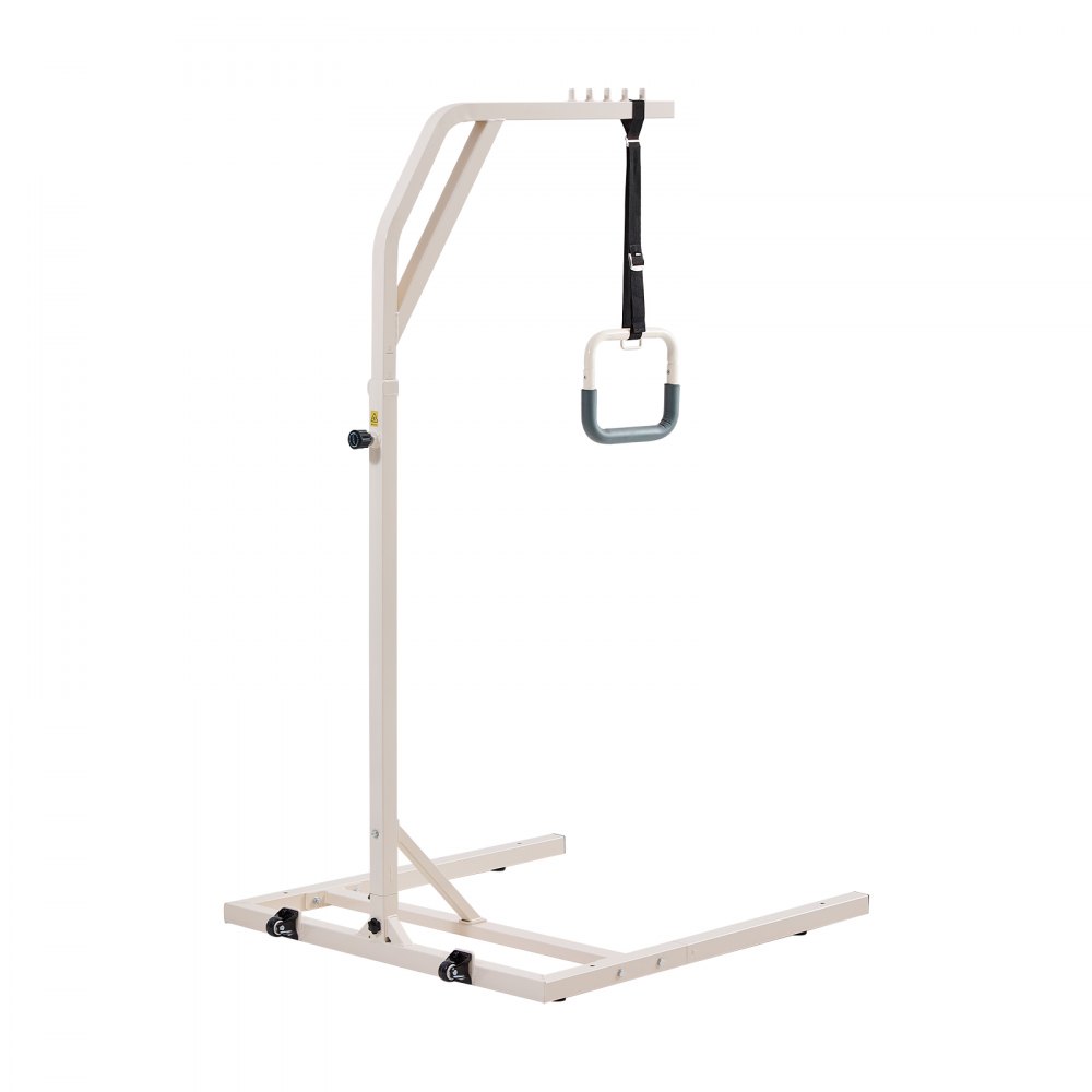 VEVOR Barra Trapecio para Movilidad en la Cama, Altura Ajustable, con 2 Ruedas, Capacidad de 136 kg, Ayuda para Levantarse de la Cama para Personas Mayores con Discapacidad, 990 x 900 x 1730 mm