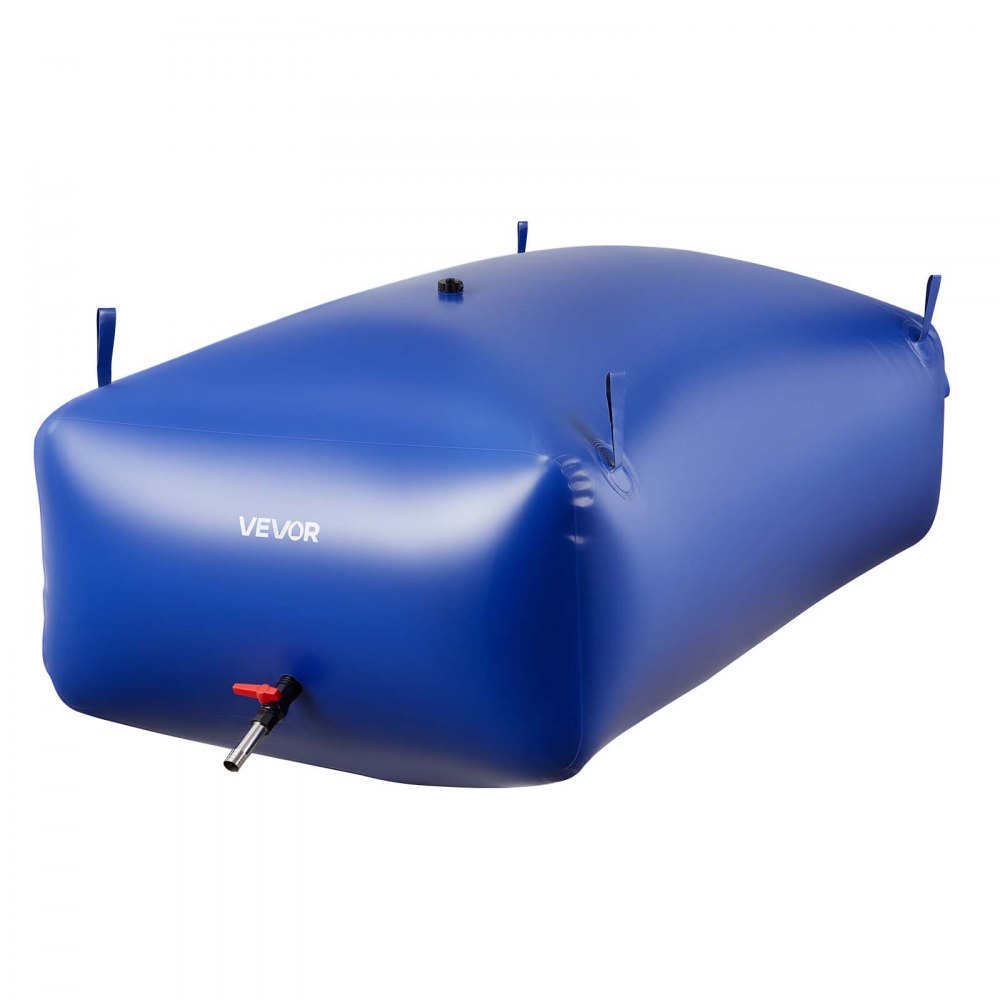 VEVOR ​Vejiga del Almacenamiento de Agua con Válvula 1000 L, Bolsa de Agua de PVC Doble Capa 1000D, Portátil y Plegable, Resistente a Fugas, para Autocaravanas, Camiones, Uso en Exteriores, Azul