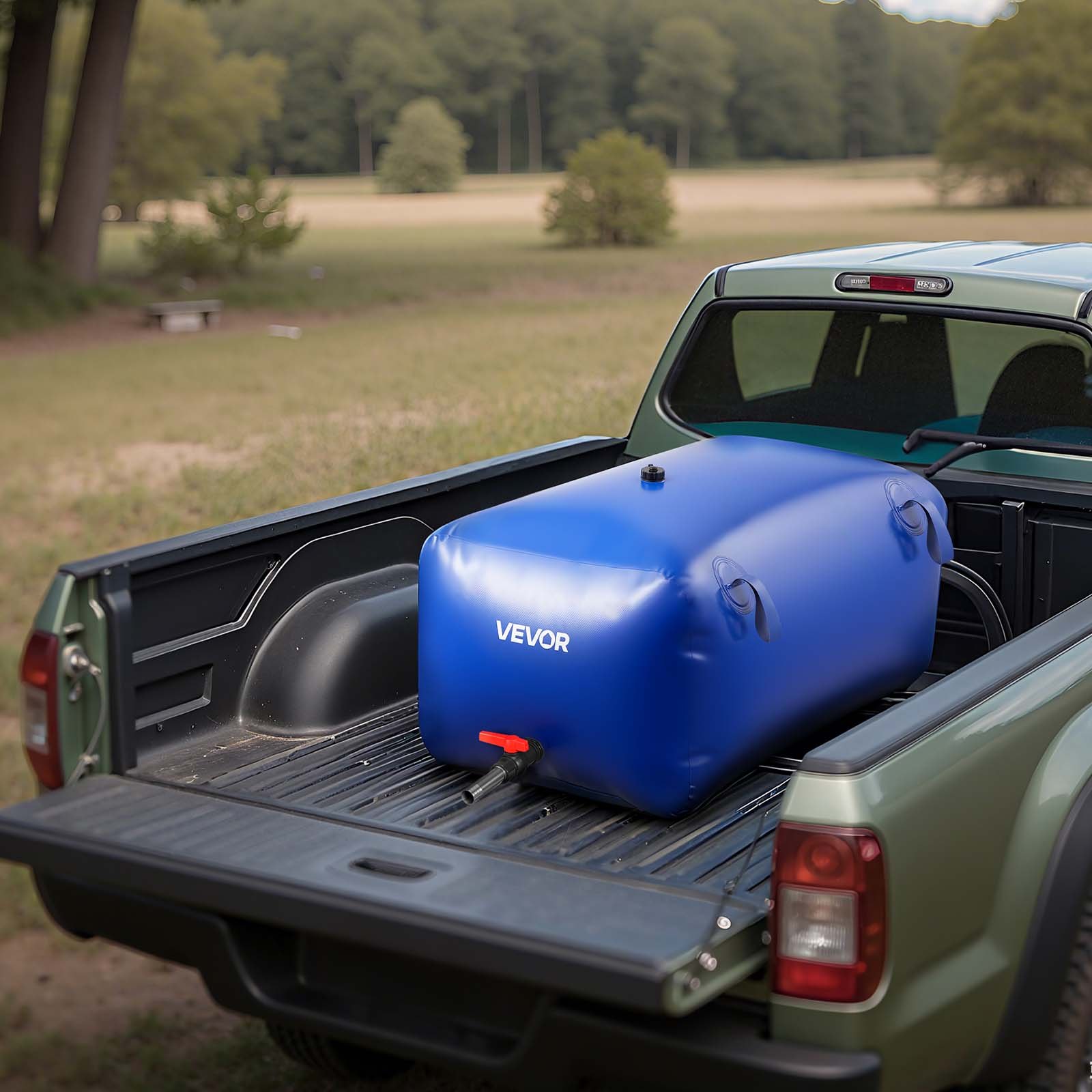 VEVOR ​Vejiga del Almacenamiento de Agua con Válvula 240 L, Bolsa de Agua de PVC Doble Capa 1000D, Portátil y Plegable, Resistente a Fugas, para Autocaravanas, Camiones, Uso en Exteriores, Azul