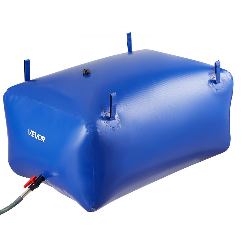 VEVOR ​Vejiga del Almacenamiento de Agua con Válvula 400 L, Bolsa de Agua de PVC Doble Capa 1000D, Portátil y Plegable, Resistente a Fugas, para Autocaravanas, Camiones, Uso en Exteriores, Azul