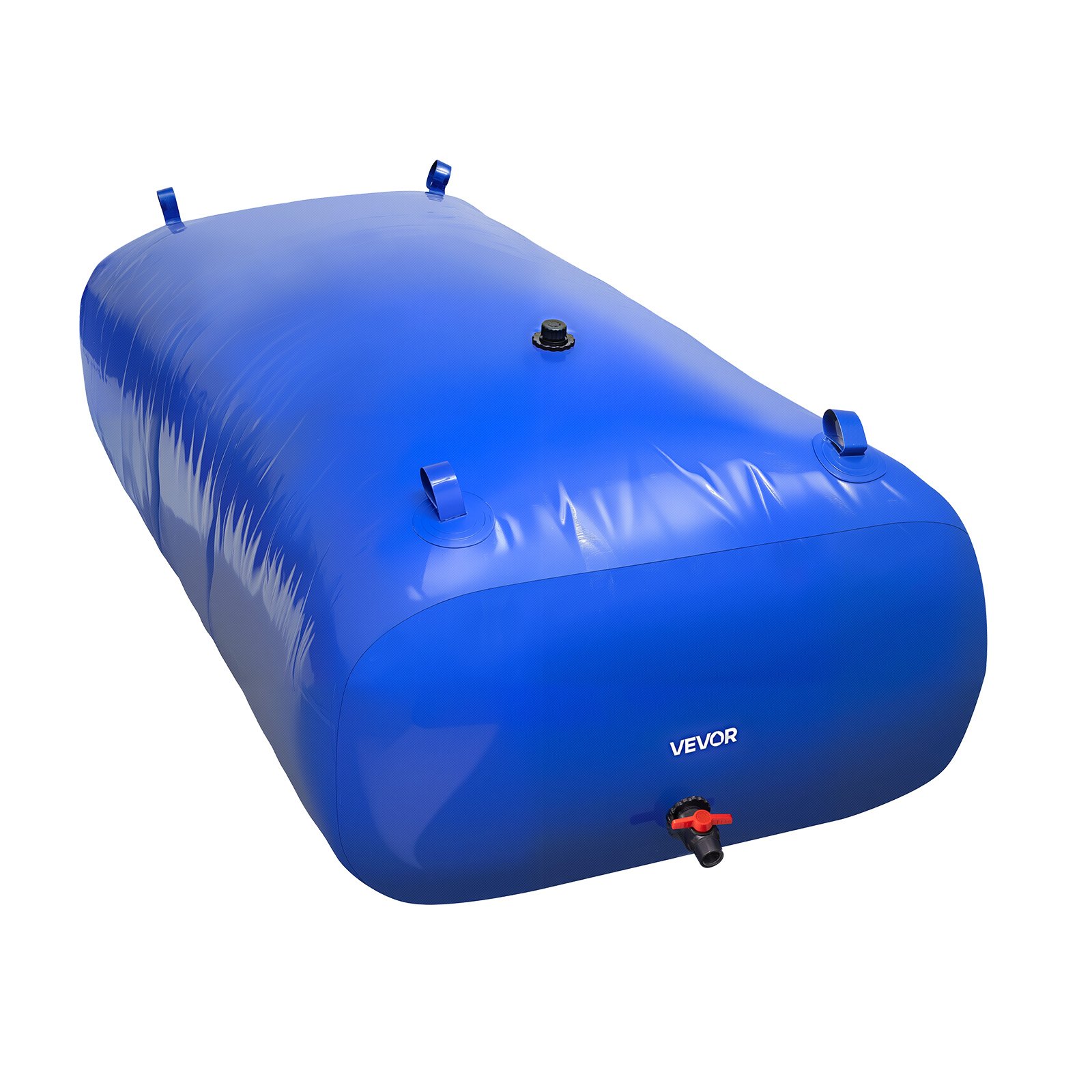 VEVOR Tanque de Agua Blanda, Depósito de Agua Flexible Plegable de PVC 1000D, Bolsa Flexible Portátil de Gran Capacidad de 1000 L para Riego de Jardines, Camping y Prevención de Incendios, Azul
