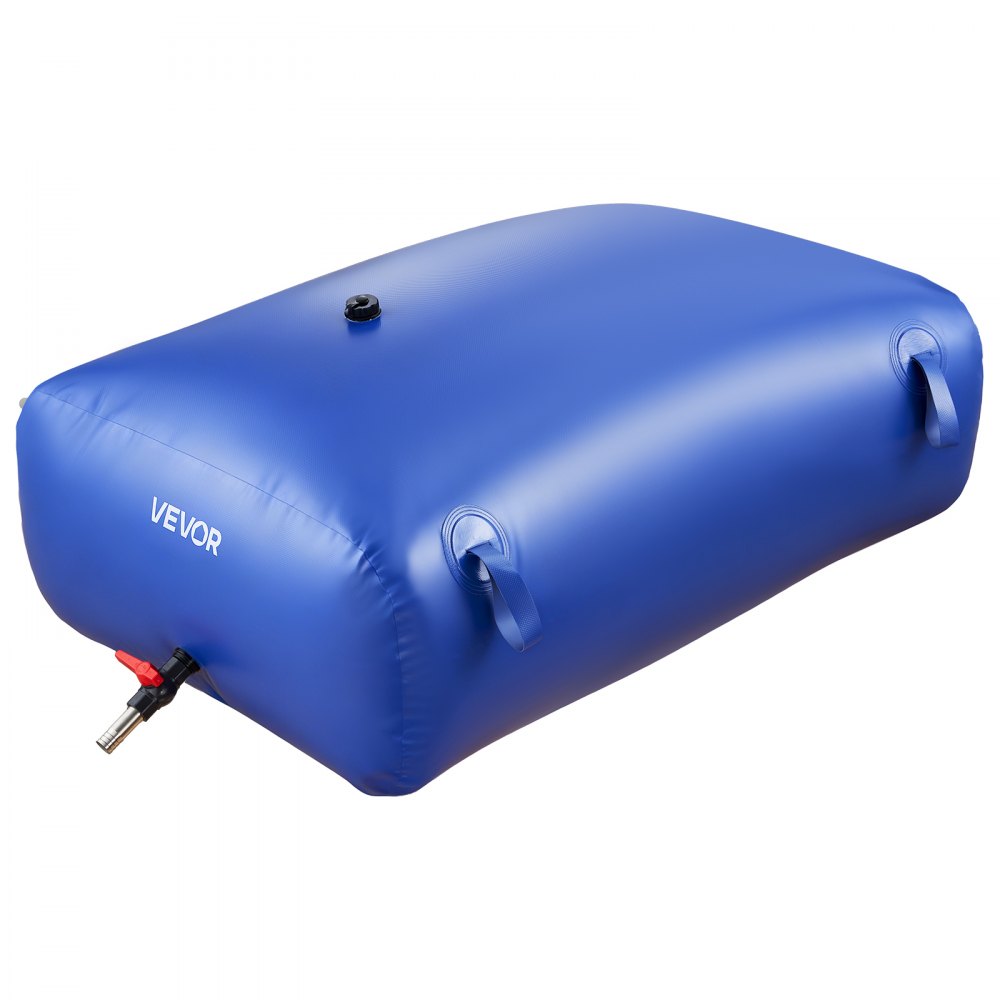 VEVOR ​Vejiga del Almacenamiento de Agua con Válvula 300 L, Bolsa de Agua de PVC Doble Capa 1000D, Portátil y Plegable, Resistente a Fugas, para Autocaravanas, Camiones, Uso en Exteriores, Azul