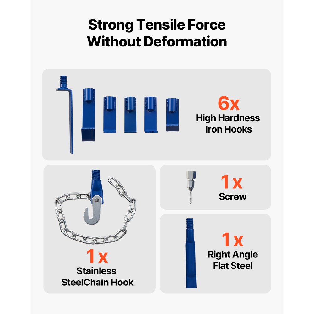 VEVOR Juego de Extractor de Abolladuras 14 en 1, Martillo Deslizante, para Reparar Abolladuras de Coche, Marco de Reparación con Bolsa de Transporte, Barra de Extensión y Mango Antideslizante