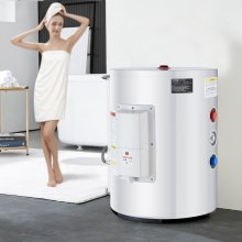 VEVOR Calentador de Agua Eléctrico 40L con Pantalla LED 1600W Calor Instantáneo