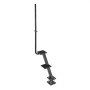 VEVOR Boat Trailer Steps, 2-Step, Heavy-Duty Boat Trailer Steps with Handle, Non-Slip Surface, 3 Mounting Angle Options, Steel Ladder for 76.2 x 76.2/76.2 x 127/101.6 x 101.6 mm Frame, Bottom Mounting