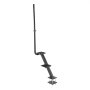 VEVOR Boat Trailer Steps, 2-Step, Heavy-Duty Boat Trailer Steps with Handle, Non-Slip Surface, 3 Mounting Angle Options, Steel Ladder for 76.2 x 76.2/76.2 x 127/101.6 x 101.6 mm Frame, Bottom Mounting