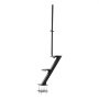 VEVOR Boat Trailer Steps, 2-Step, Heavy-Duty Boat Trailer Steps with Handle, Non-Slip Surface, 3 Mounting Angle Options, Steel Ladder for 76.2 x 76.2/76.2 x 127/101.6 x 101.6 mm Frame, Bottom Mounting