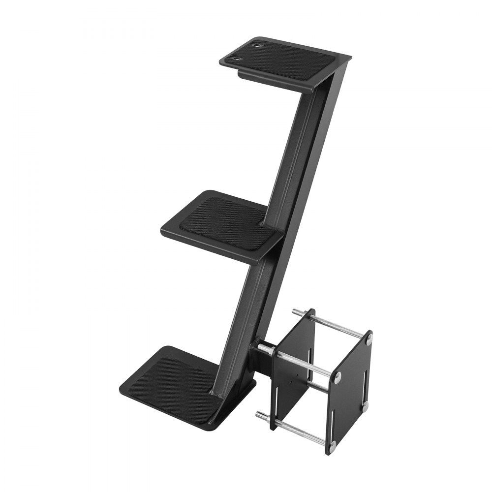 VEVOR Escalones para Remolque de Barcos 3 Escalones Superficie Antideslizante Escalera de Acero al Carbono, Aptos para Marcos de 76,2 x 76,2 mm, 76,2 x 127 mm y 101,6 x 101,6 mm, Montaje Lateral