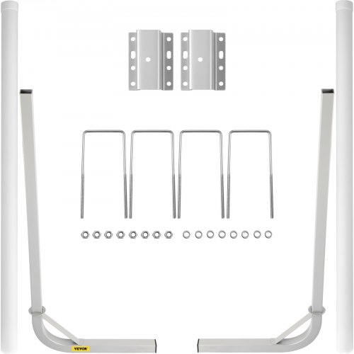 VEVOR Guías para Remolque de Barcos 152x46cm, Un Par de Guías de Lanzamiento de Acero, con Cubiertas de Tubos de PVC y Accesorios, para Jet-Ski, Pesca, Velero, Bote Inflable