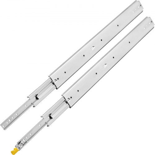 VEVOR Guías para Cajones 121,9 cm, Rieles para Cajones 227 kg, Carriles para Cajones Correderas para Cajones Guías Laterales para Cajones con Rodamiento de Bolas Guías Telescópicas para Cajones Plata