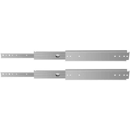 VEVOR Guía para Cajones 55,88 x 7,6 x 1,9 cm Riel para Cajón Extracción Total 111,76 cm Carril para Cajón Acero Laminado en Frío Corredera para Cajón Carga 225 kg con Rodamiento de Bolas Armario 2PCS