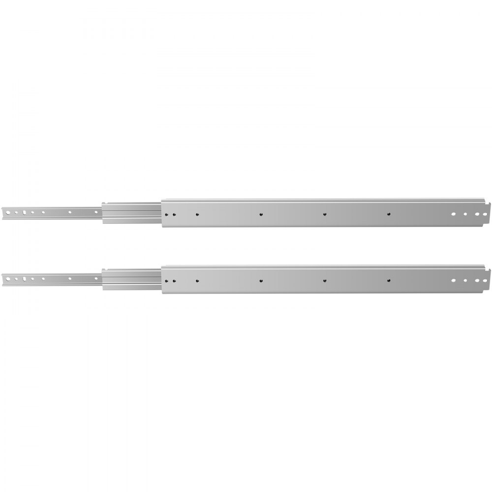VEVOR Guía para Cajones 81,28 x 7,6 x 1,9 cm Riel para Cajón Extracción Total 162,56 cm Carril para Cajón Acero Laminado en Frío Corredera para Cajón Carga 225 kg con Rodamiento de Bolas Armario 2PCS