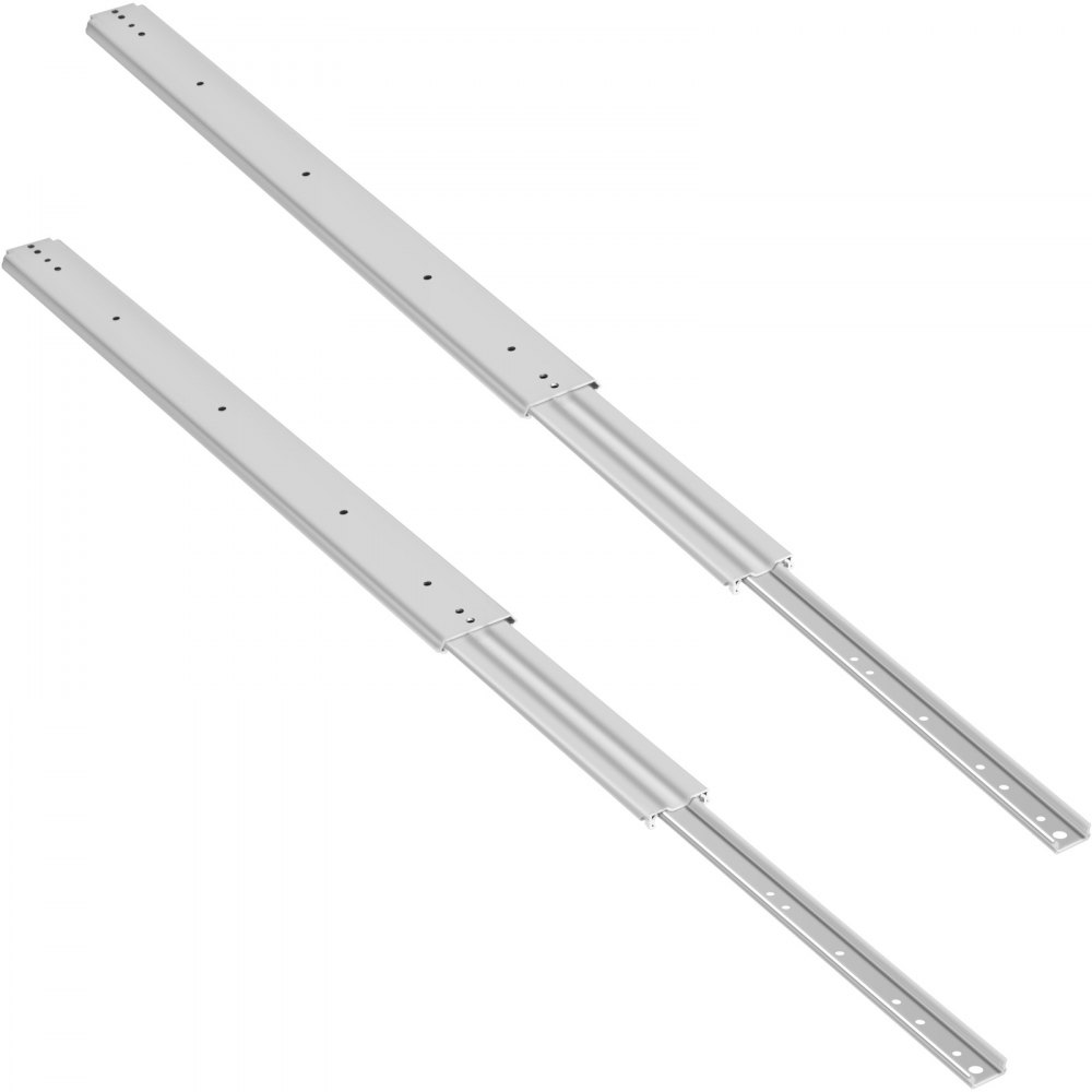 VEVOR Guía para Cajones 106,68 x 7,6 x 1,9cm Riel para Cajón Extracción Total 213,36cm Carril para Cajón Acero Laminado en Frío Corredera para Cajón Carga 225 kg con Rodamiento de Bolas Armario 2PCS