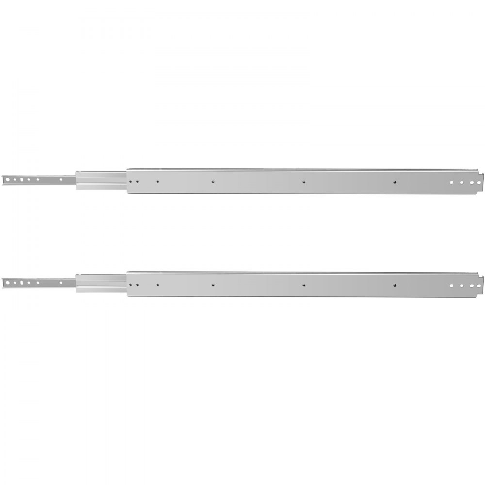VEVOR Guía para Cajones 106,68 x 7,6 x 1,9cm Riel para Cajón Extracción Total 213,36cm Carril para Cajón Acero Laminado en Frío Corredera para Cajón Carga 225 kg con Rodamiento de Bolas Armario 2PCS