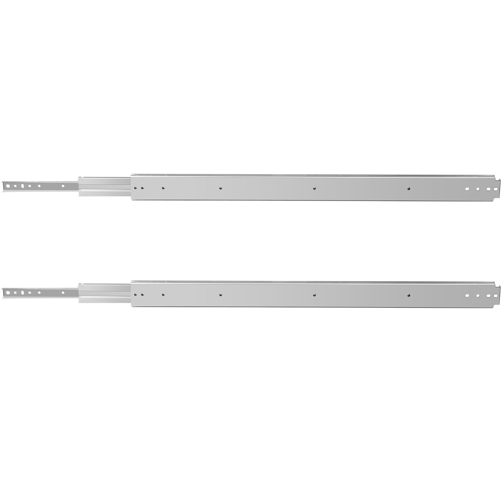 VEVOR Guía para Cajones 106,68 x 7,6 x 1,9cm Riel para Cajón Extracción Total 213,36cm Carril para Cajón Acero Laminado en Frío Corredera para Cajón Carga 225 kg con Rodamiento de Bolas Armario 2PCS