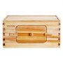 VEVOR Kit de Colmena de Abejas de Madera 10 Marcos con Caja Profunda Madera de Cedro Recubierta de Cera de Abejas Base de Ventanas Acrílicas Transparentes para Apicultores Principiantes Profesionales