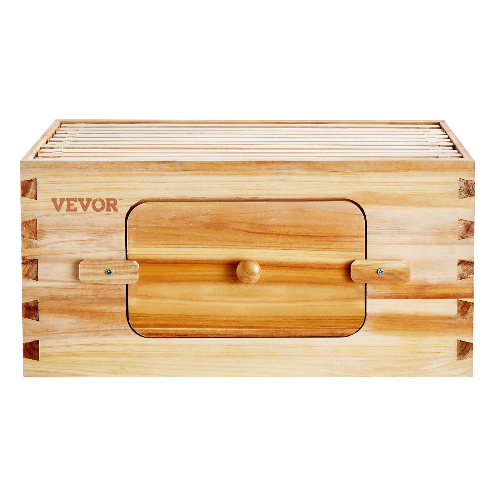 VEVOR Kit de Colmena de Abejas de Madera 10 Marcos con Caja Profunda Madera de Cedro Recubierta de Cera de Abejas Base de Ventanas Acrílicas Transparentes para Apicultores Principiantes Profesionales