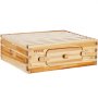 VEVOR Colmena Mediana con 10 Marcos y Cimientos de Madera de Cedro Natural Recubierta de Cera de Abejas, Colmena con Ventanas Acrílicas Transparentes para Apicultores Principiantes y Profesionales