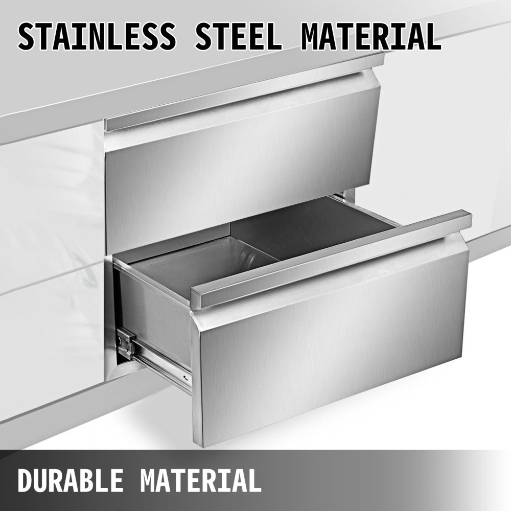 50x50 CM Stainless Steel Single Drawer Kitchen BBQ Island Food Storage Outdoo