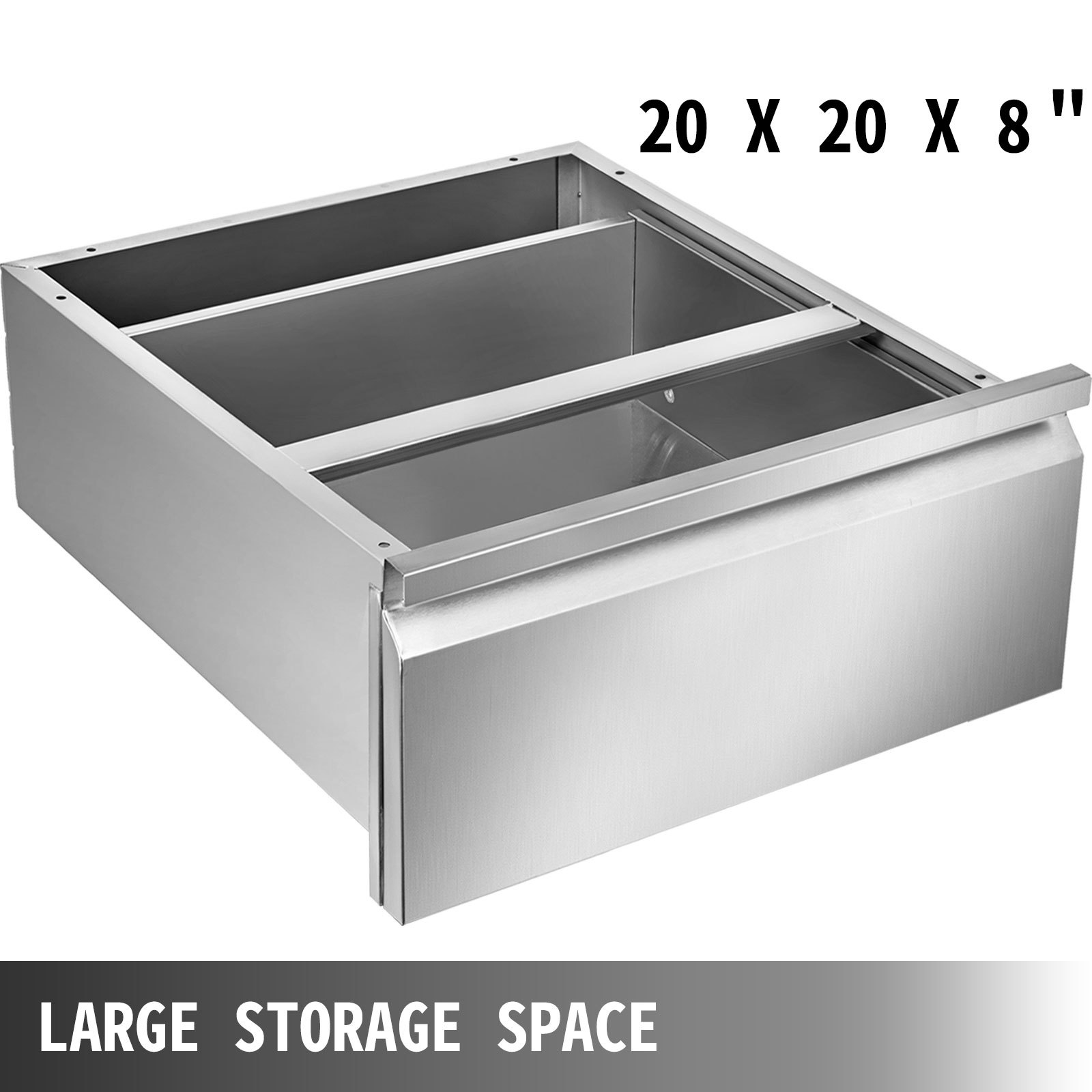 50x50 CM Stainless Steel Single Drawer Kitchen BBQ Island Food Storage Outdoo
