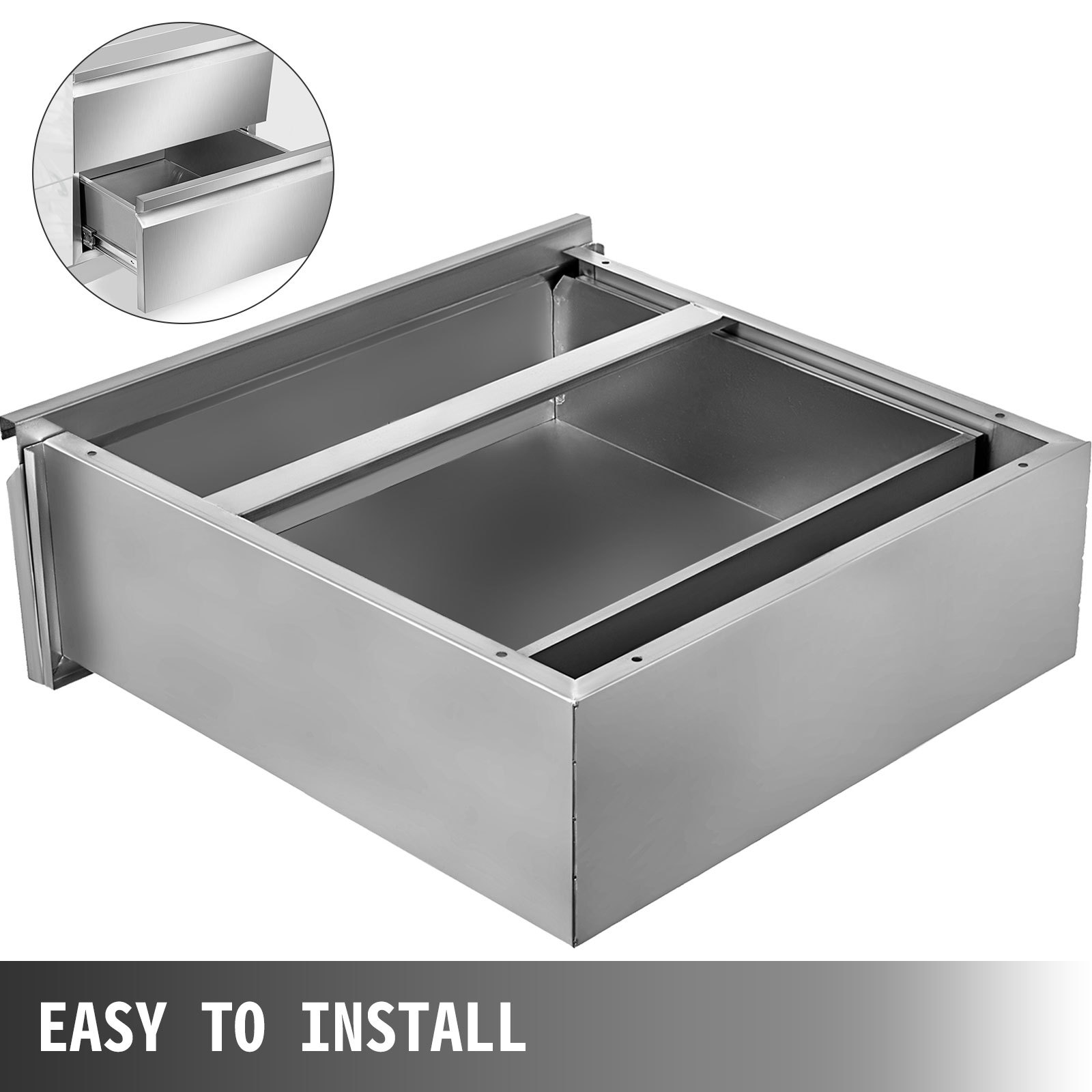 50x50 CM Stainless Steel Single Drawer Kitchen BBQ Island Food Storage Outdoo