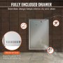 VEVOR Cajonera Incorporado Impermeable 40,6 cm x 55,9 cm x 40,6 cm, Cajonera para Gas Propano Envasado para Basura, Diámetro del Agujero 30 mm, Cajonera de Acero Inoxidable con Rieles Deslizantes