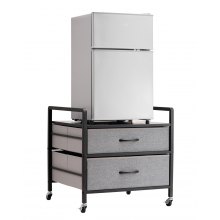 VEVOR Soporte Mini Refrigerador Almacenamiento 2 Cajones Gris 560 x 530 x 570 mm