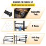VEVOR Estante de Almacenamiento 5 Niveles Estantería de Cocina 80 x 40 x 170 cm Organizador de Estantes de Almacenamiento, Material de Aglomerado y Hierro, Pies Ajustables para Cocinas, Apartamentos