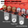 Kit de manguito de extracción y presión VEVOR en un estuche rojo con construcción de acero resistente, pernos y marcas grabadas con láser.