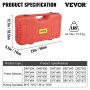Kit de funda de tracción y presión VEVOR en estuche rojo, dimensiones 22 pulgadas x 12,7 pulgadas x 5,5 pulgadas, 34,1 libras/15,5 kg.