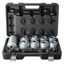 VEVOR Kit de Manguitos de Prensa y Tracción 28 Piezas Kit de Cojinetes de Empuje y Extracción con Estuche Compatible con Motores LCV y HGV, para Extraer e Instalar Casquillos, Cojinetes, Sellos