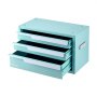 VEVOR Caja de Herramientas de Acero 3 Cajones Portátil con Diseño Magnético, con Revestimientos de EVA, Patas Antideslizantes, Imanes Laterales y Acabado para Taller, Garaje y Banco de Trabajo, Verde