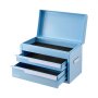 VEVOR Steel Tool Box with 2 Drawers and Top Storage Portable Metal Toolbox, for Garage Workshop Repair Shop Workbench, Magnetic Design, Heavy Duty Tool Storage Cabinet Organizer, with Liners, Blue
