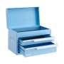 VEVOR Steel Tool Box with 2 Drawers and Top Storage Portable Metal Toolbox, for Garage Workshop Repair Shop Workbench, Magnetic Design, Heavy Duty Tool Storage Cabinet Organizer, with Liners, Blue