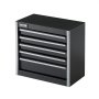 VEVOR Caja de Herramientas Portátil de Metal 218 x 118 x 205 mm, Cofre de Herramientas Pequeño con 5 Cajones, Revestimiento de EVA y Almohadillas de PP para Pies, Caja de Acero Resistente, Negro