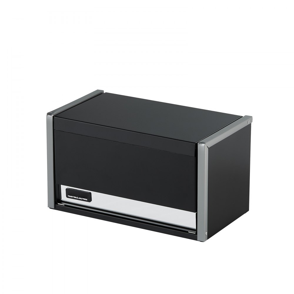 VEVOR Tool Box 218.4x118x120 mm, Tool Chest with 3 Drawers, Tool Case with EVA Inserts and PP Foot Pads, Robust Steel with Ball Bearing Opening and Powder Coating, Black