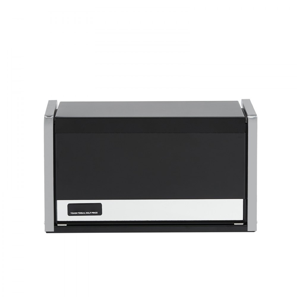 VEVOR Caja de Herramientas Portátil de Metal 218,4 x 118 x 120 mm, Cofre de Herramientas Pequeño con 3 Cajones, Revestimiento de EVA y Almohadillas de PP para Pies, Caja de Acero Resistente, Negro