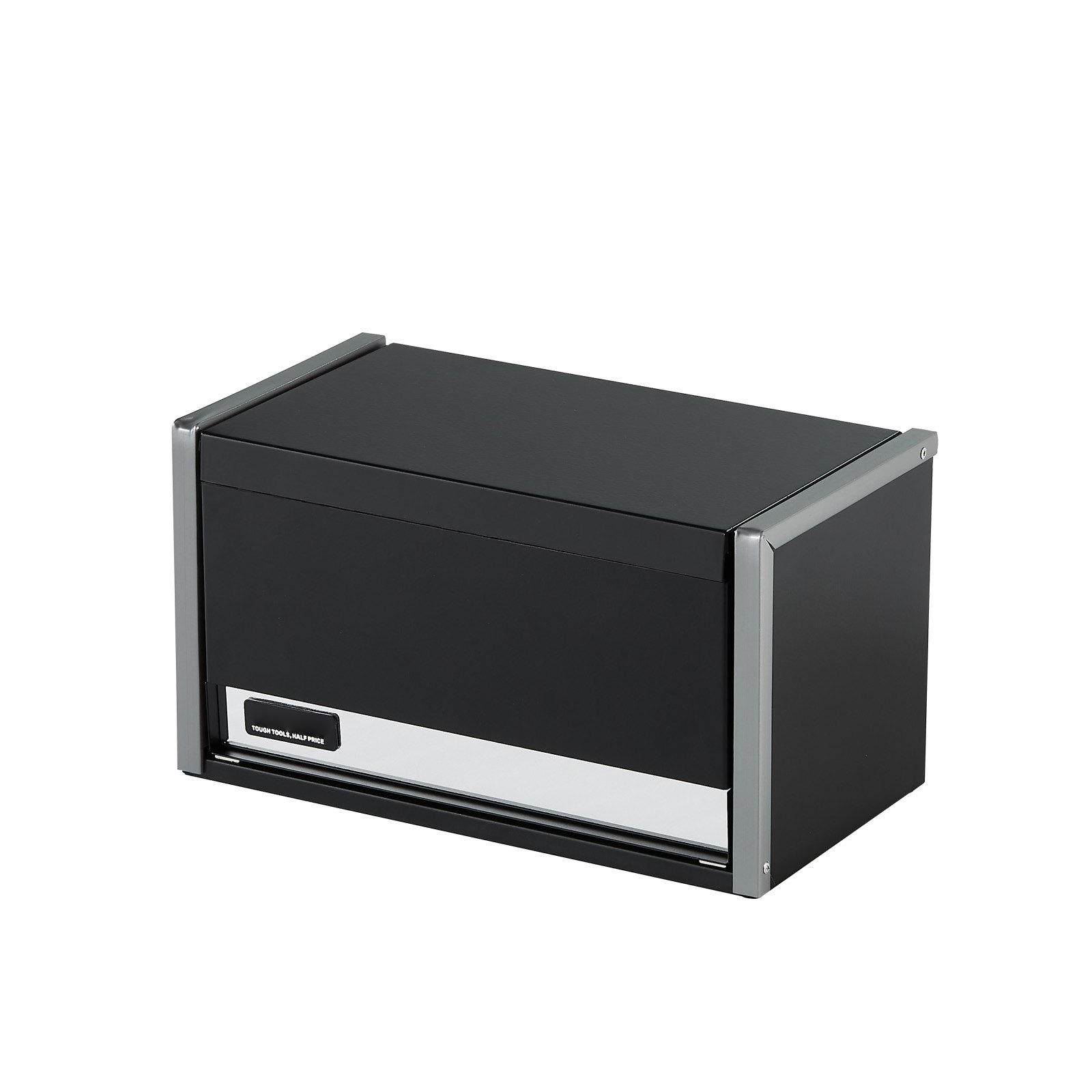 VEVOR Caja de Herramientas Portátil de Metal 218,4 x 118 x 120 mm, Cofre de Herramientas Pequeño con 3 Cajones, Revestimiento de EVA y Almohadillas de PP para Pies, Caja de Acero Resistente, Negro